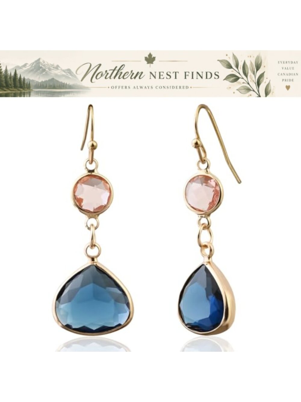 Handmade Dangle Drop Earrings for Women 45mm